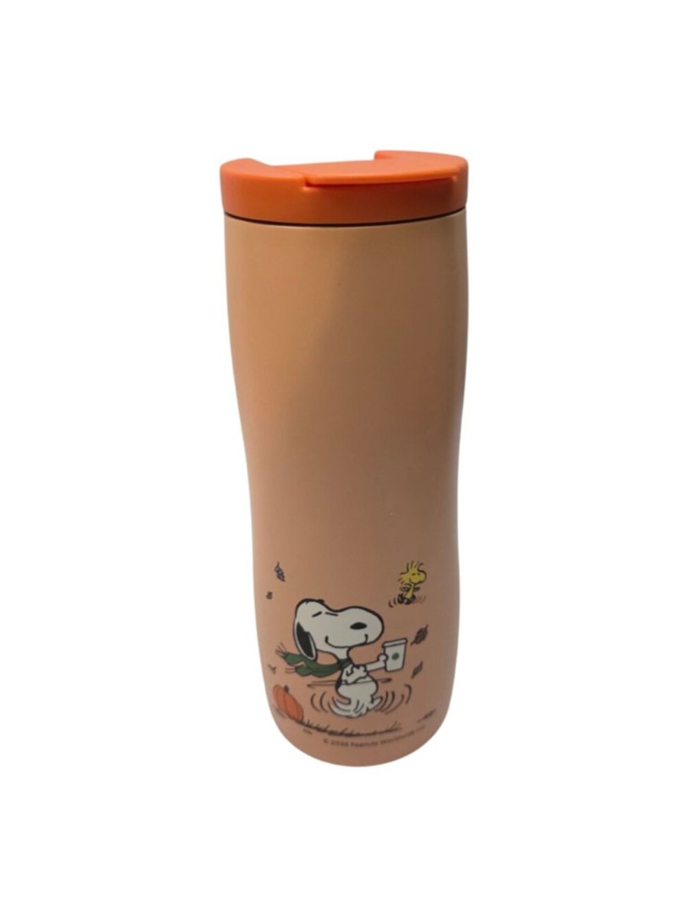 Peanuts Starbucks 2026 Snoopy Pumpkin Tumbler W/ Charm 16 Oz NWT 011187248 USA